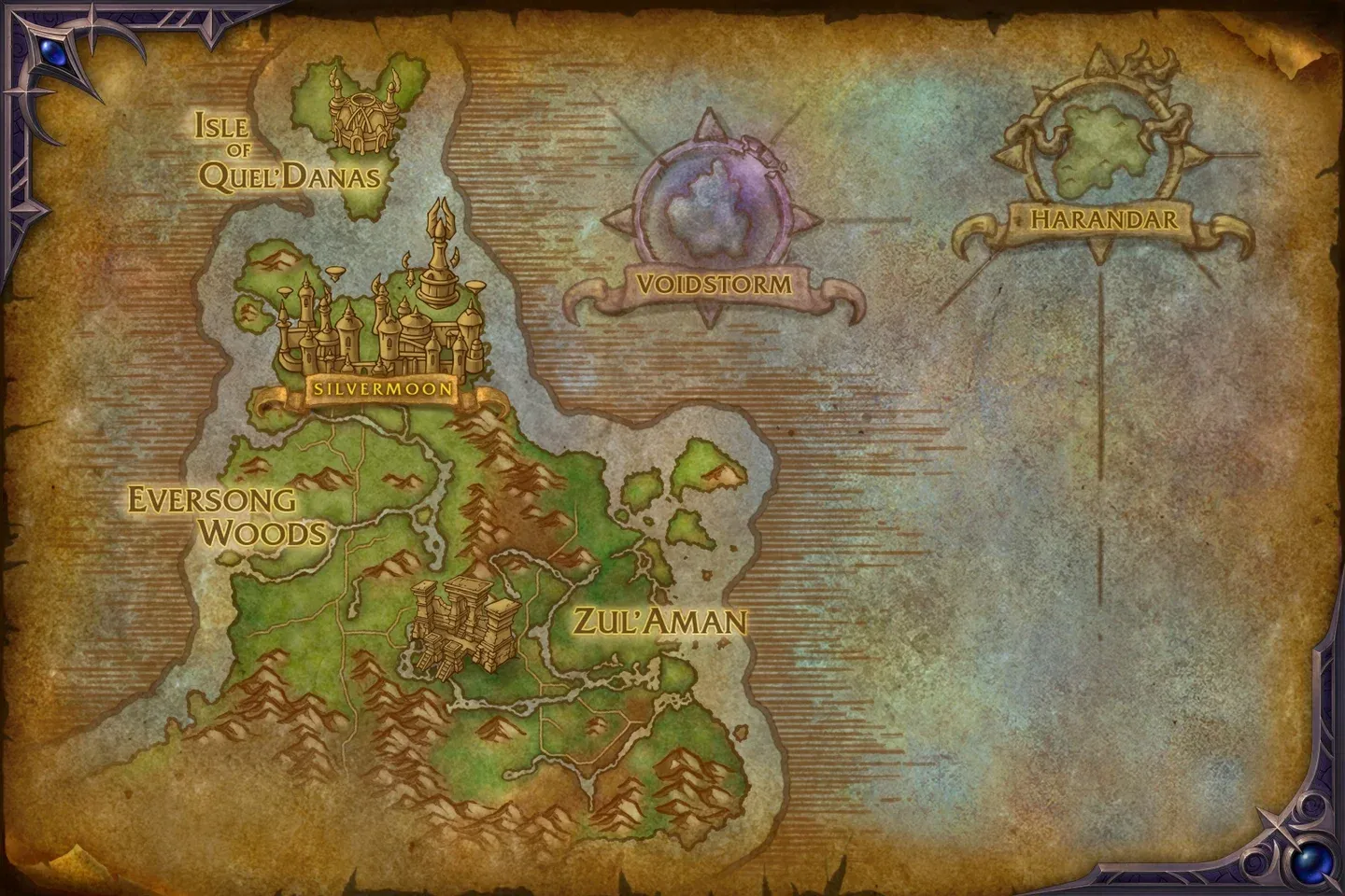 Eversong Woods zone layout