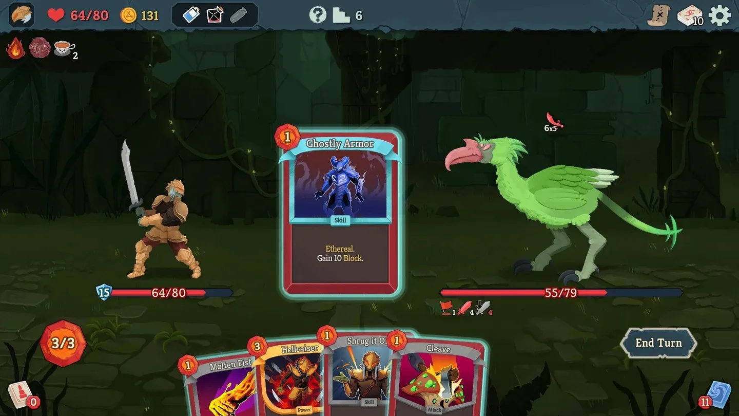 Relic stacking mechanics UI
