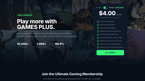 small_GAMES+ Membership: Our Approach to a Better Gaming Experience