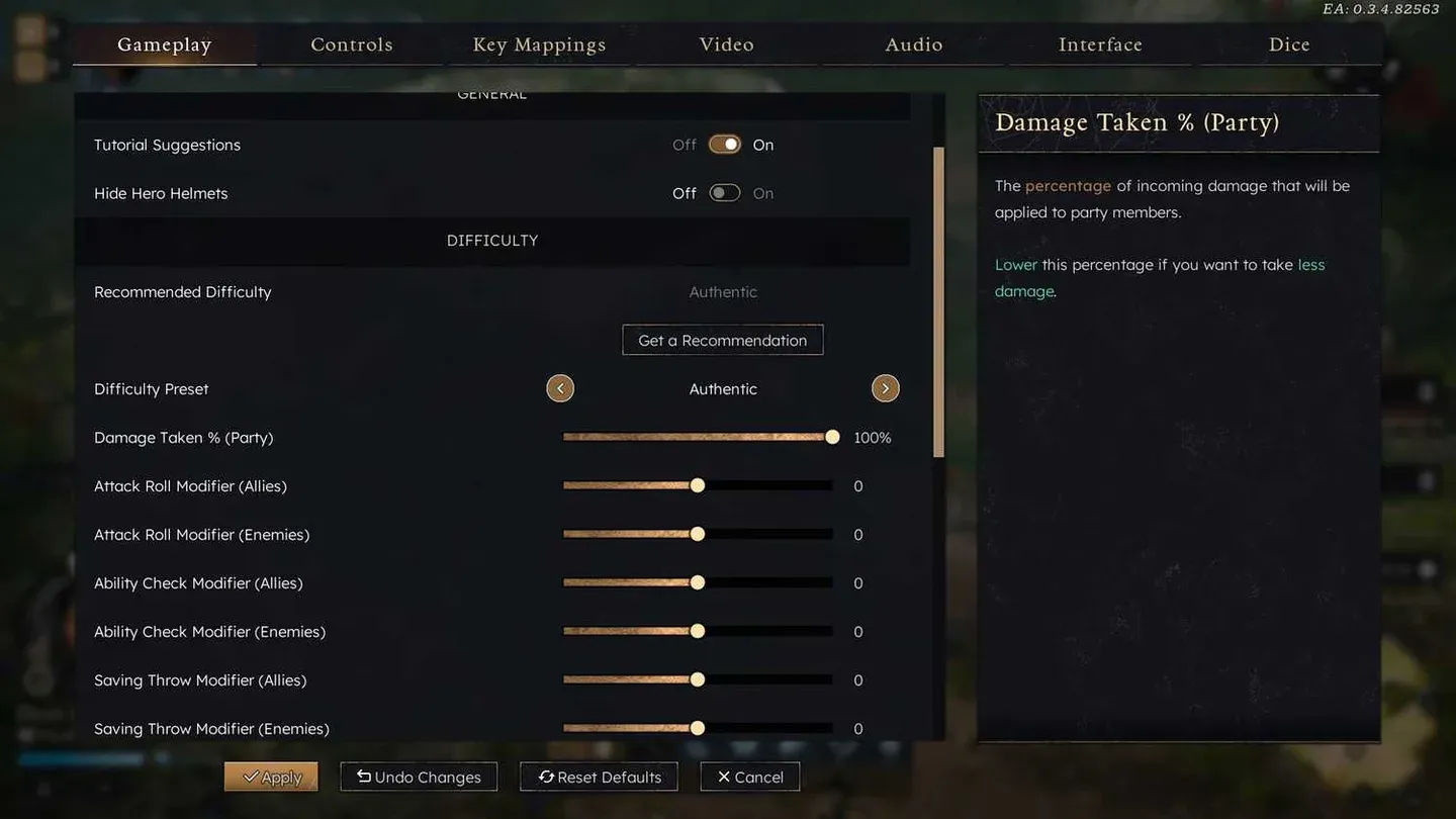 Choosing difficulty at campaign start