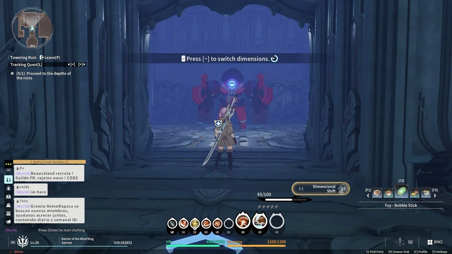 Daily reset timer and quest log