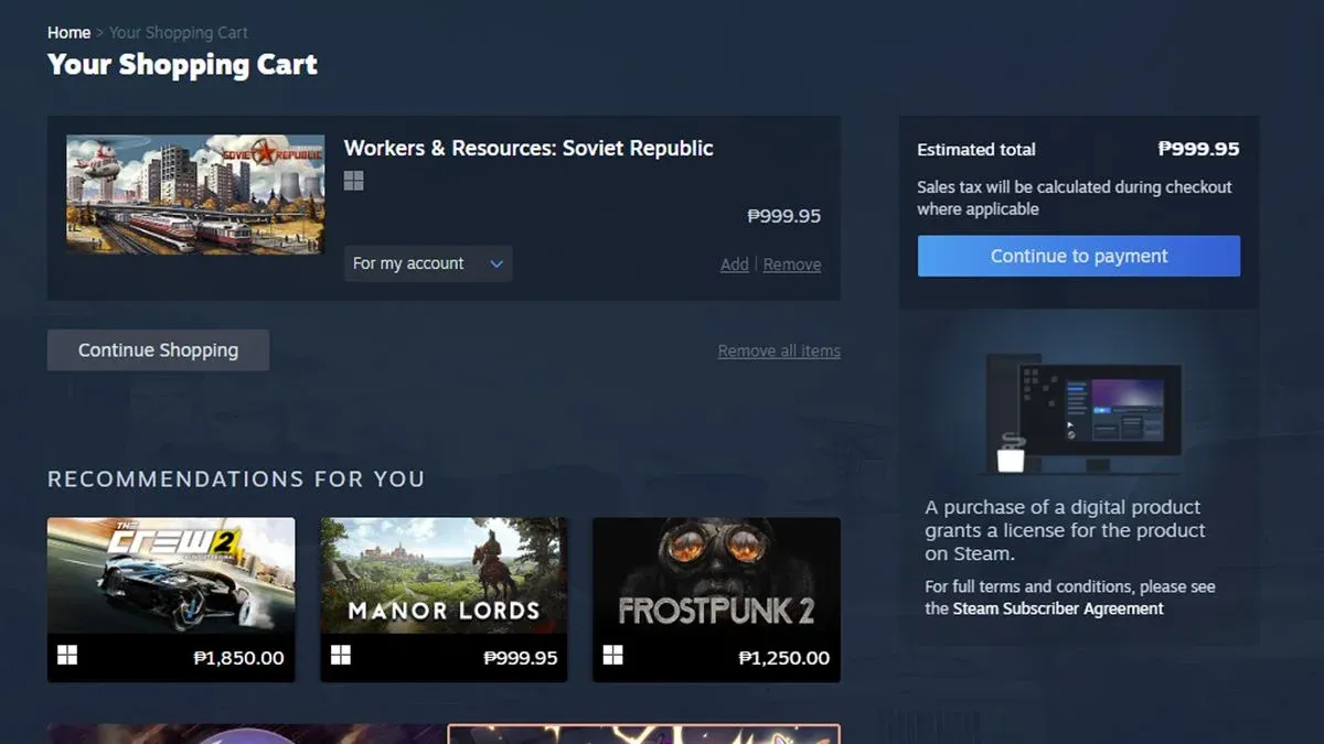 Digital storefront tax at checkout
