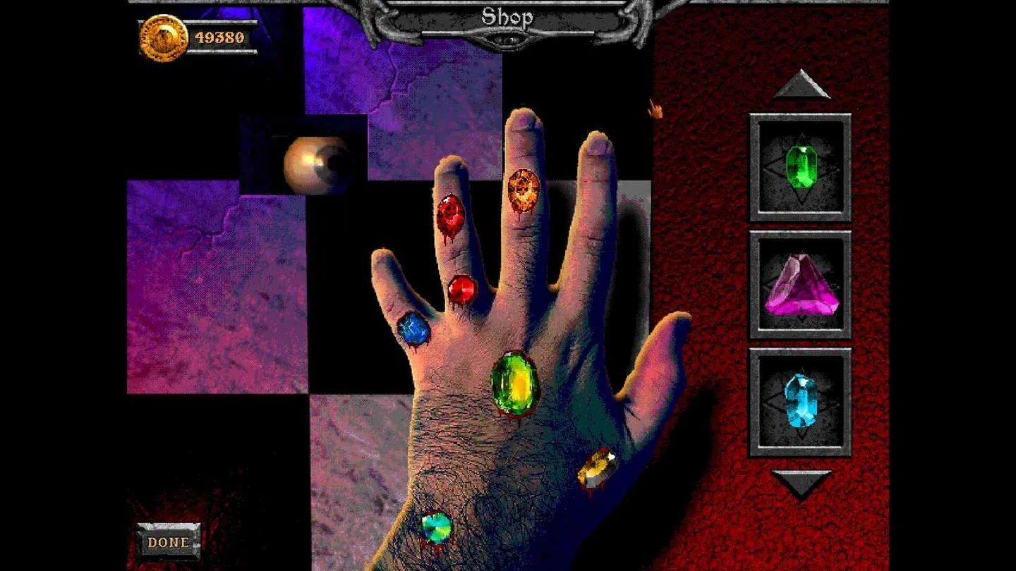 Gem upgrade system in action
