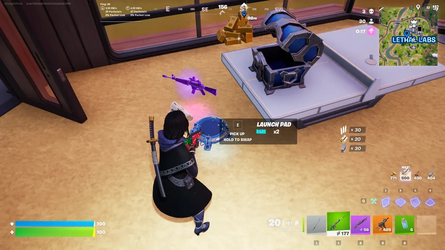 All four shard locations marked