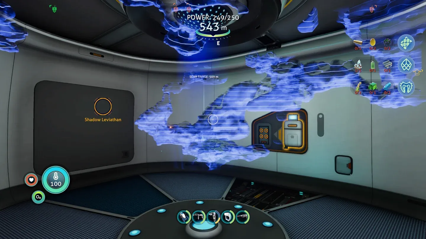 Scan everything to unlock blueprints