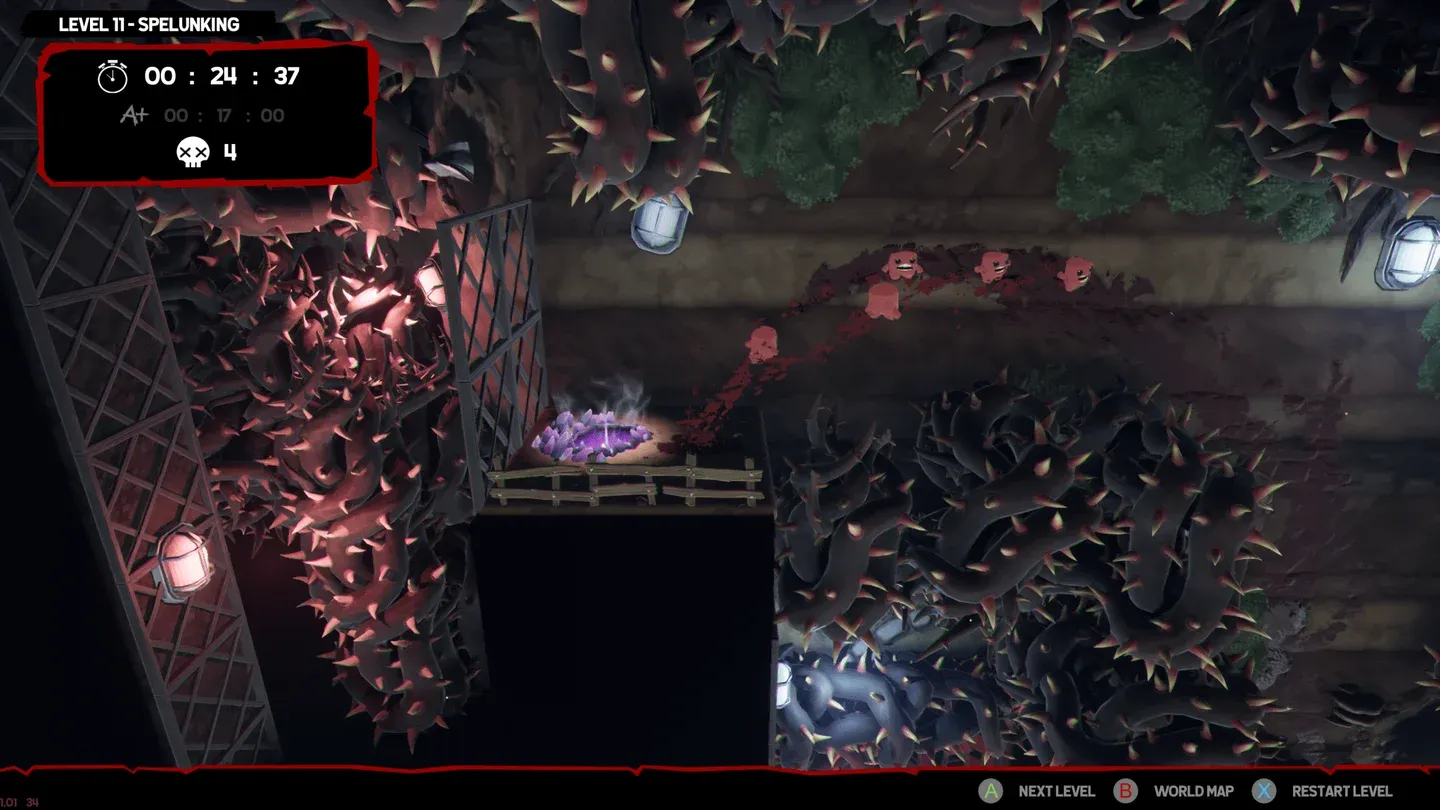 Dark World level select screen