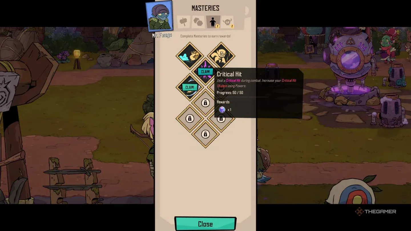 Camp decor placement menu