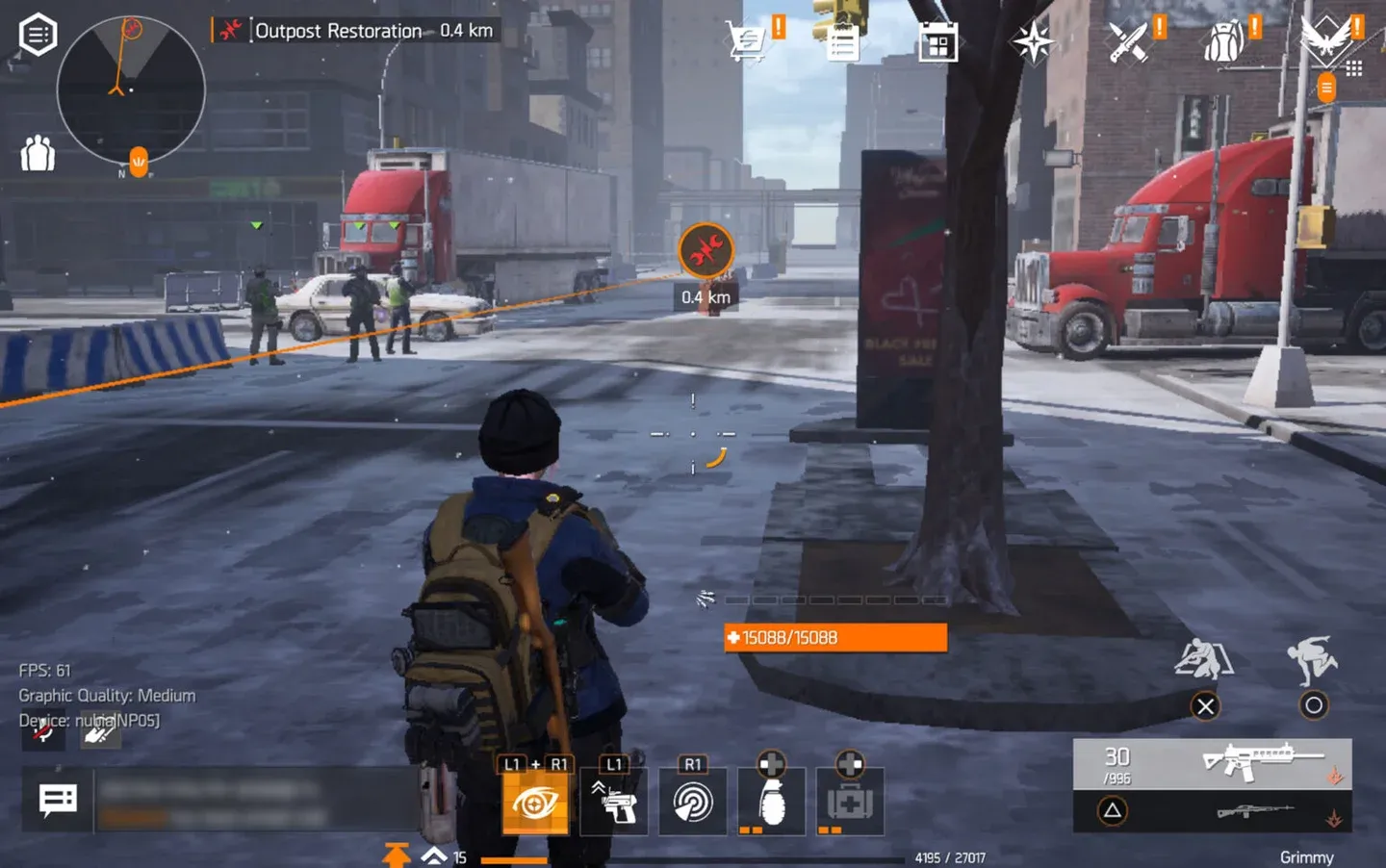Accessing the settings menu