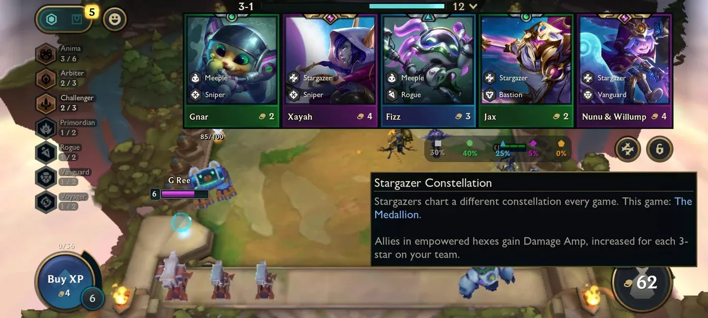 Augment selection in Set 17