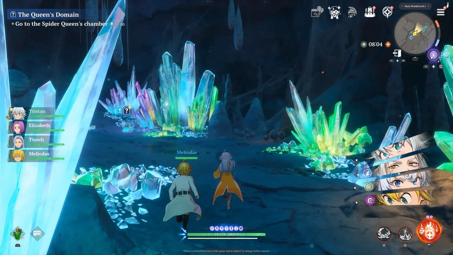 Layar pesta tim Meliodas