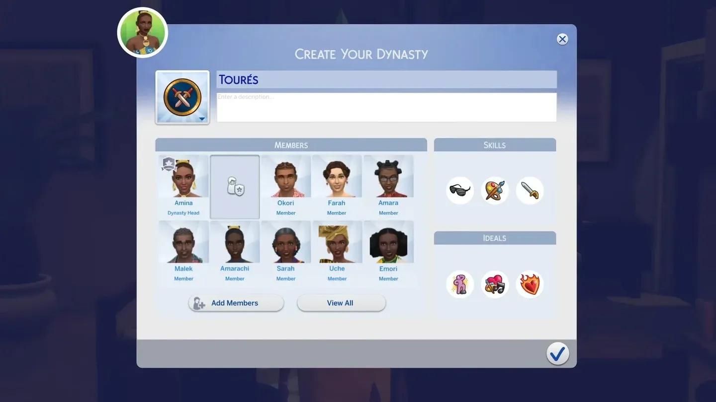 Panel UI Karier Bangsawan