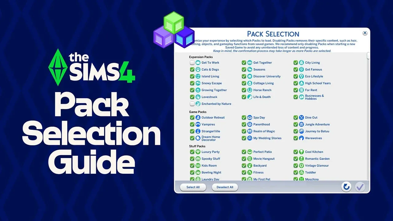 Sims 4 DLC storefront overview