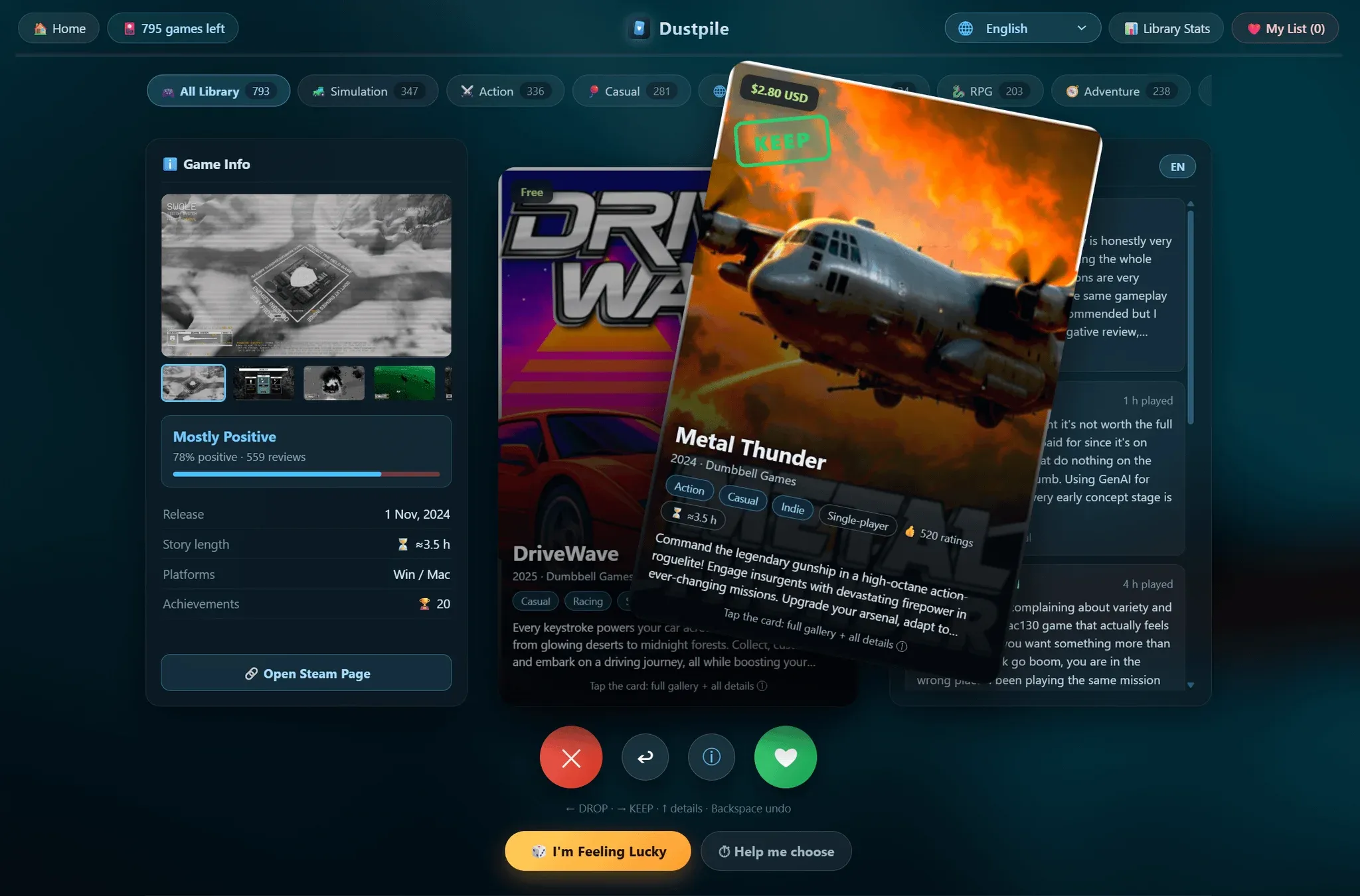 An Indie Dev Built Tinder for Your Steam Backlog, and It's Free