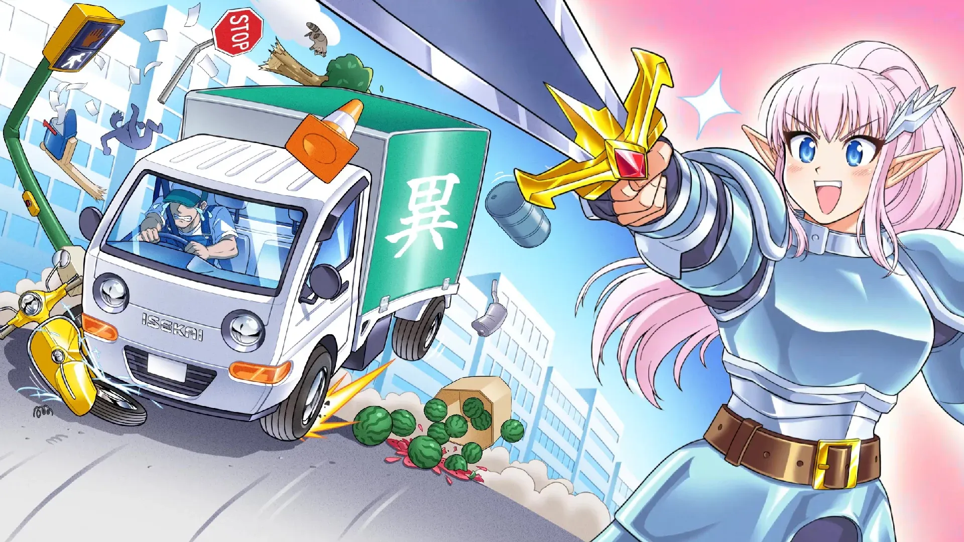 ديمو Truck-kun في Steam Next Fest يمزج بين أسلوب GTA و Crazy Taxi