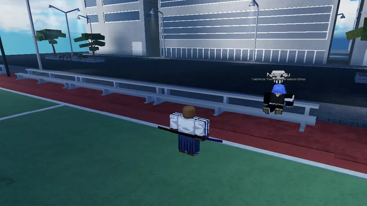 Machiru's bench location