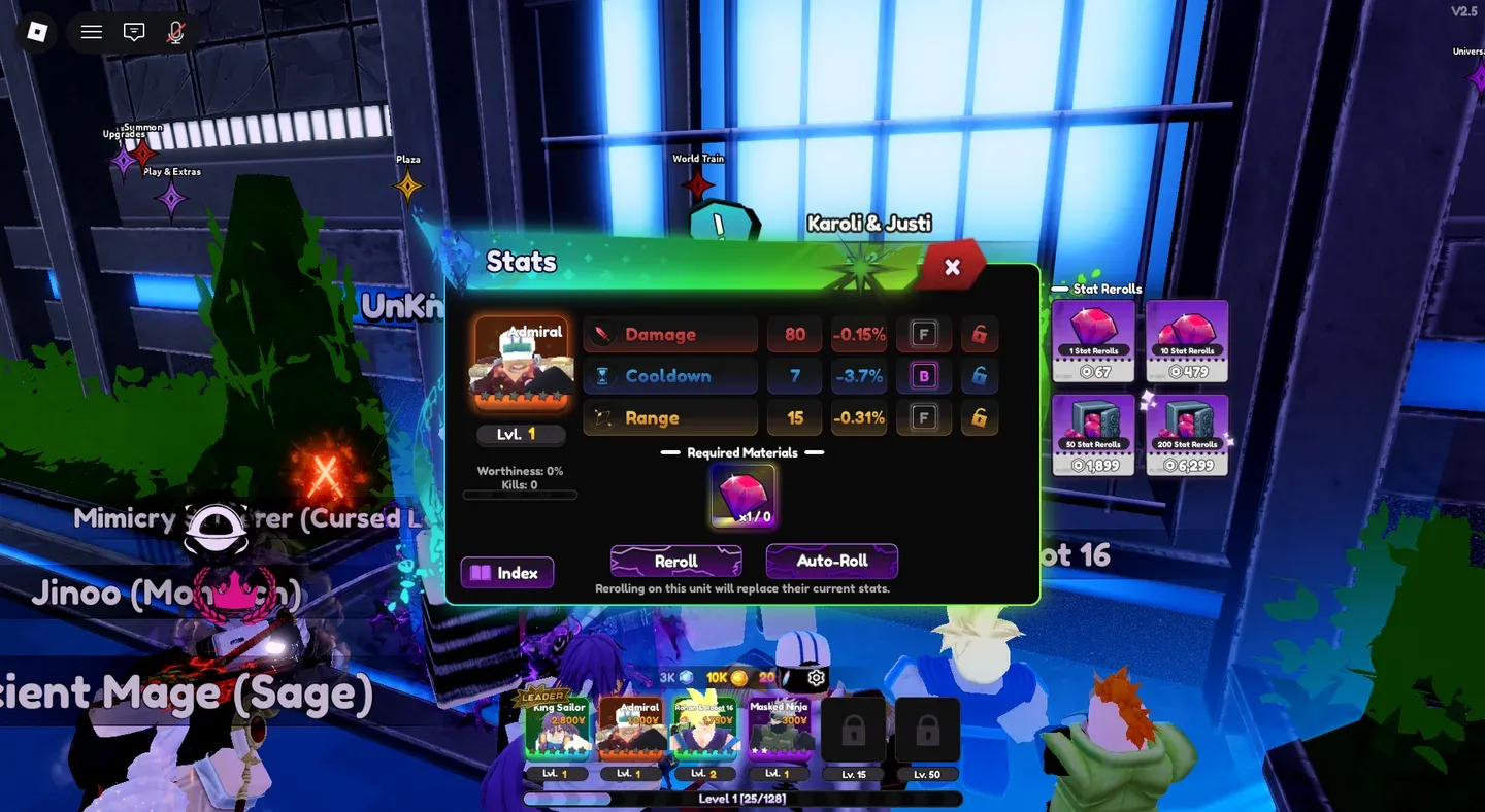 Trait reroll station location