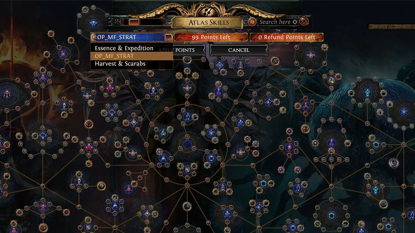 Atlas tree for Mirage league