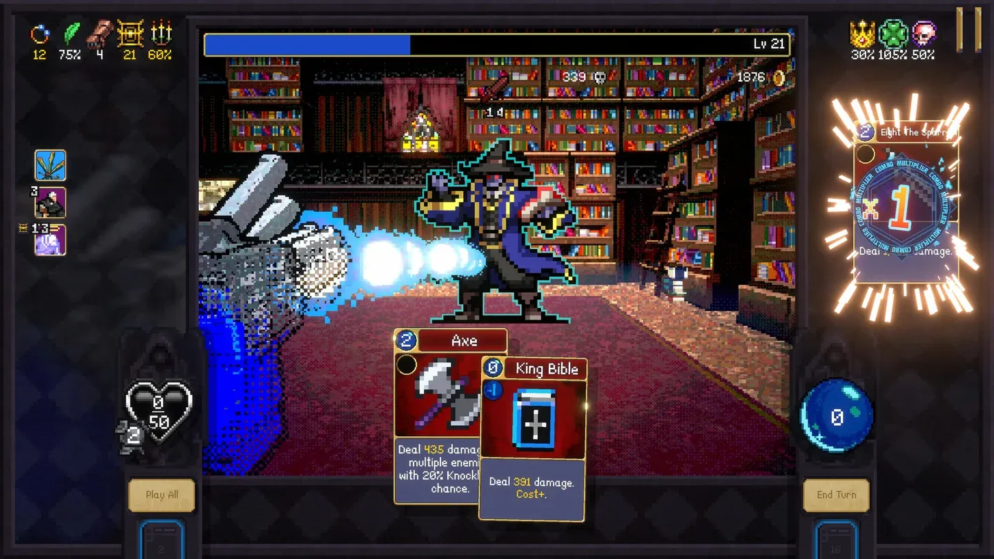 Combo chains amplify evolved cards