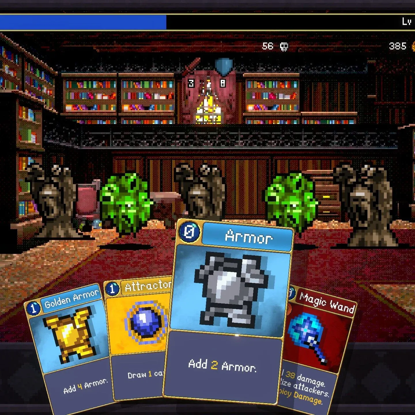 Crawler card hand in dungeon