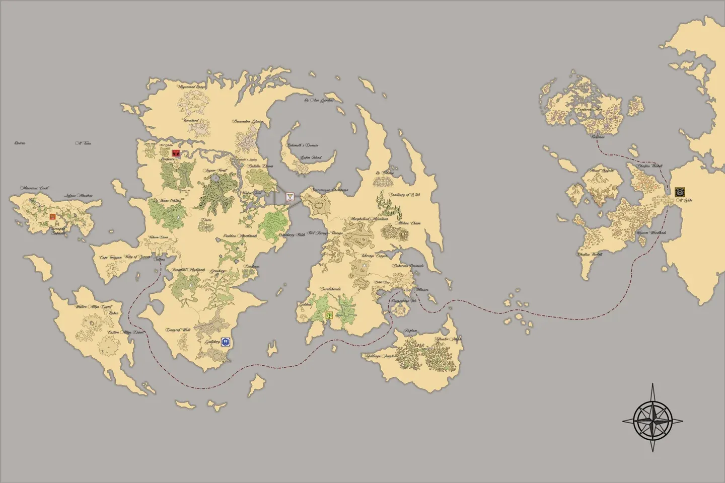Vana'diel base game zones