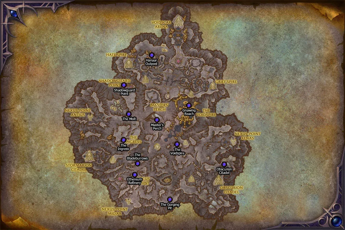 Ubicación de la entrada a Voidspire