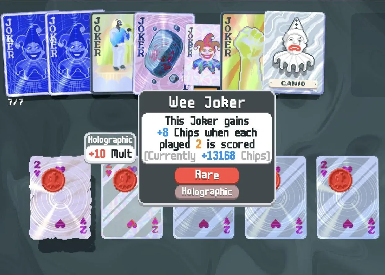 Wee Joker chip counter UI
