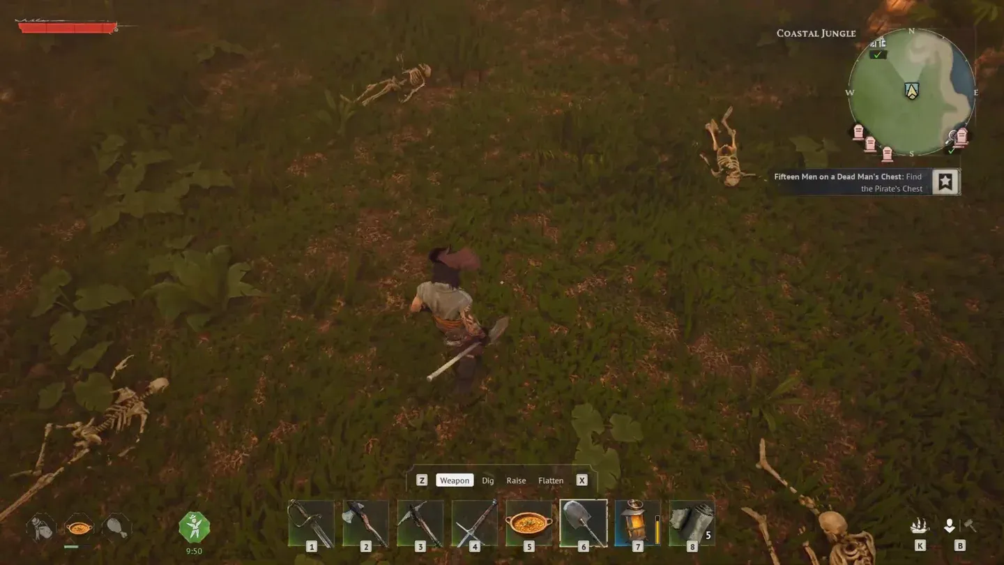 Buried chest northwest dig spot