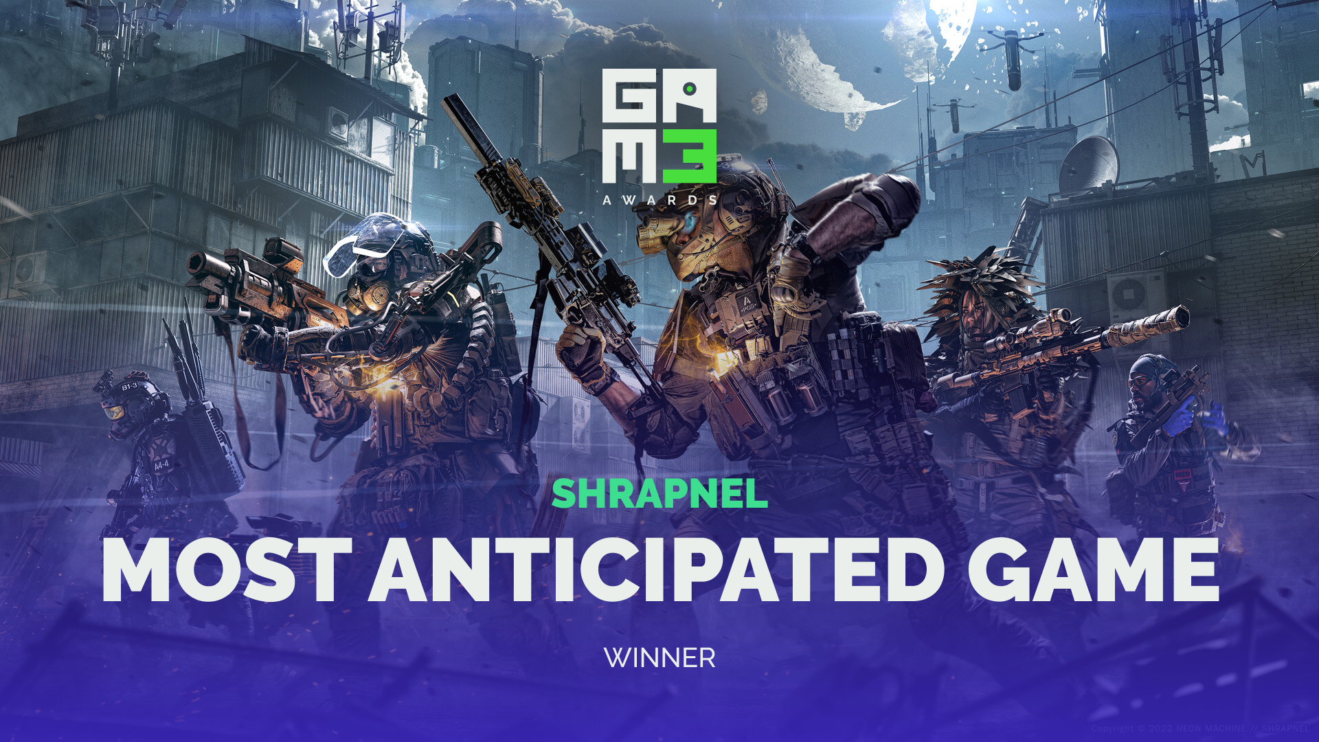 Rpg Shrapnel Example ผู้ชนะ Most Anticipated Game 2022: Shrapnel | GAM3 Awards | GAMES.GG