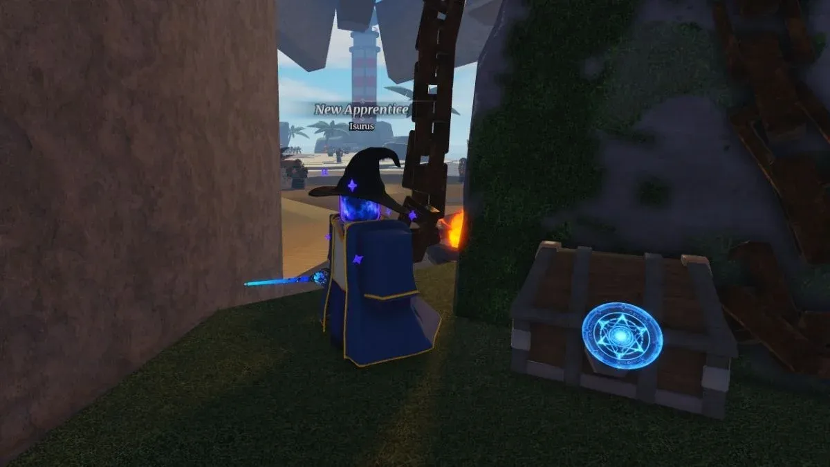 Mine entrance with three chests nearby