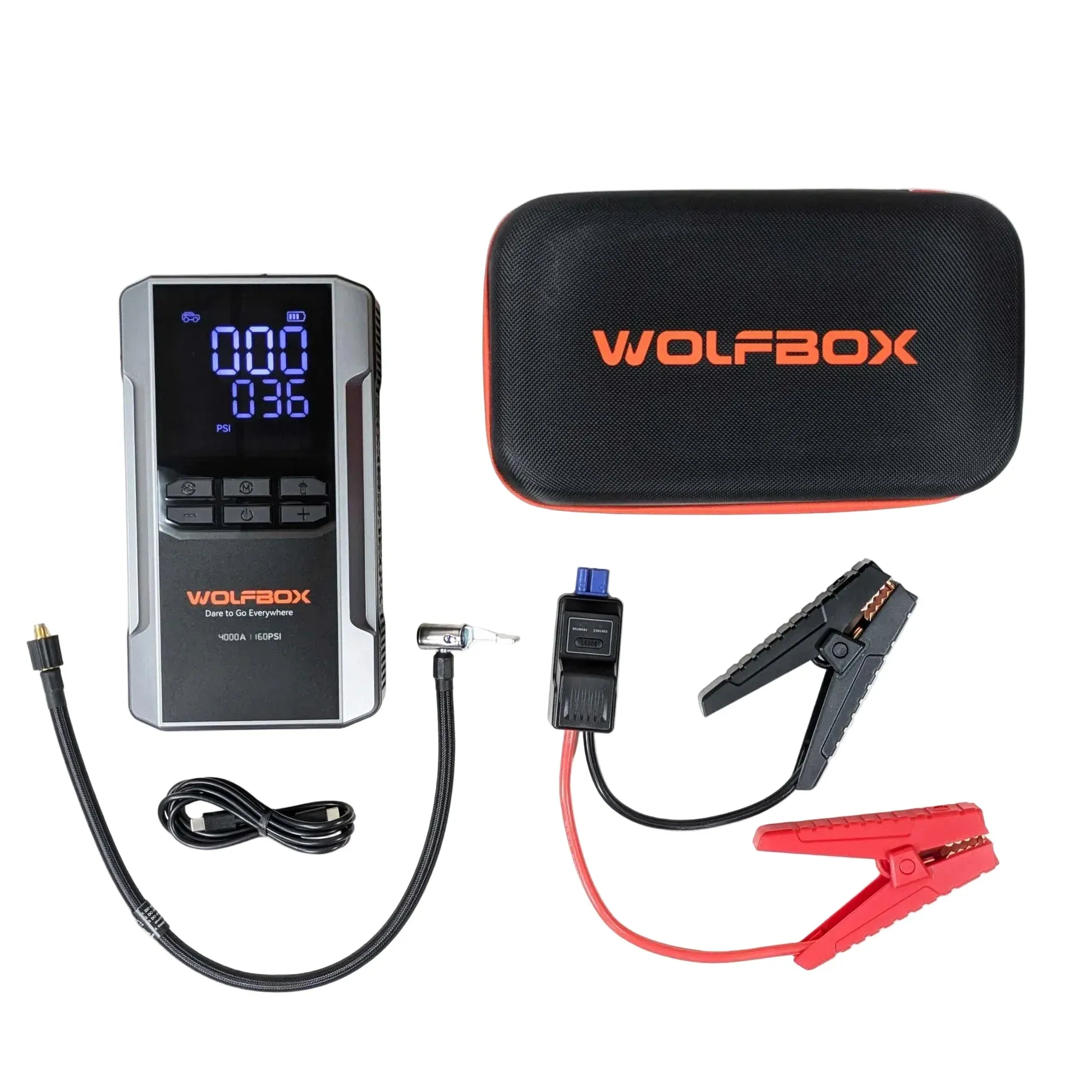 Wolfbox 4000A Jump Starter & Tire Inflator: 62% Off Deal
