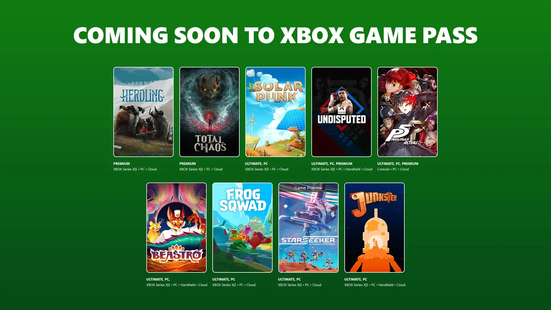 Xbox Game Pass adds Persona 5 Royal, Wo Long, and Beastro this week