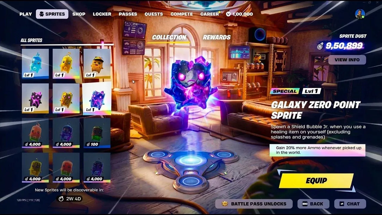 Sprite Chests chứa các Gummy hiếm hơn